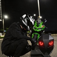 Sac à dos LED avec Yeux GTX B LOY, pour Moto, Double Écran Numérique Contrôle APP, Sac Intelligent Coupe Diamant