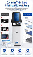 MASUNG Zuverlässiger Kartenausgabe-Kiosk-Drucker für Versicherungspapiere und PVC-Ausweise, Unterstützt 0,4mm bis 2,1mm Dicke