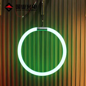 24V RGB 1 metro puro silicone fabricable 360 graus emitindo Rodada anel círculo modelagem led neon flex luz