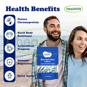 Stock d'entrepôt américain, extrait de <span class=keywords><strong>spiruline</strong></span> bleue OEM, poudre de phycocyanine, <span class=keywords><strong>comprimés</strong></span> de <span class=keywords><strong>spiruline</strong></span> bleue - Product Image 2
