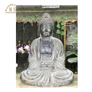 인간의 크기 수지 부처님 동상 큰 도매 정원 장식 앉아 buda 모양 홈 장식 작은 수지 승려 입상
