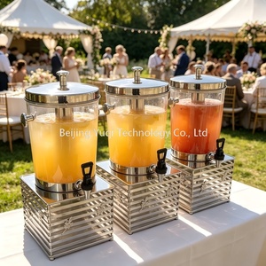 Distributeur de jus commercial 8L en acier inoxydable argenté avec 1 robinet pour buffet d'hôtel et café – Fraîcheur garantie, sans dégâts, nettoyage facile - Product Image 2