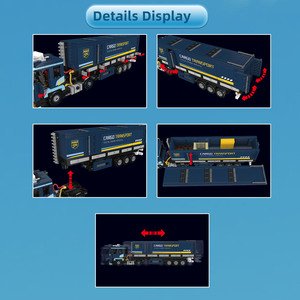 MOULD KING 24125 Container Freight Truck Building <b>Blocks</b> Set Logistics Vehicle Model MOC Bricks Toys for Kids Adults DIY Gift - Product Image 6