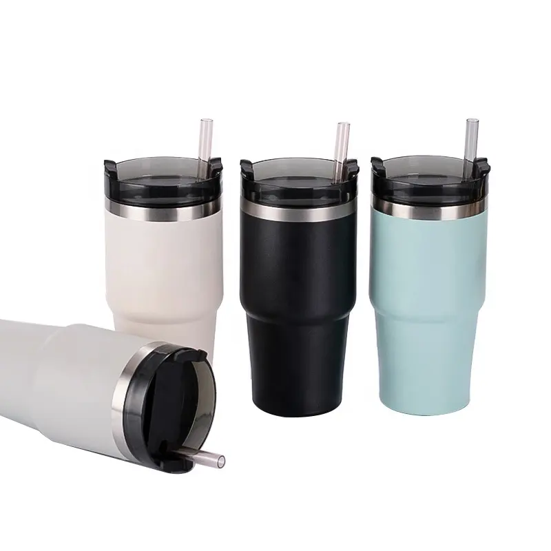 Custom Logo Printed Wholesale INS Style 30 oz 20 oz double wall thumbler stainless steel tumbler vacuum insulated travel mug