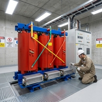 Transformateur de distribution de puissance triphasé 1600 kVA 20/0,4 kV de type sec avec enroulement en cuivre à triple bobinage pour usage électronique