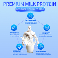 Bubuk Protein Susu Probiotik Stroberi OEM/ODM, Konsentrat 85% dengan Potongan Buah Asli & 25 Miliar CFU Probiotik