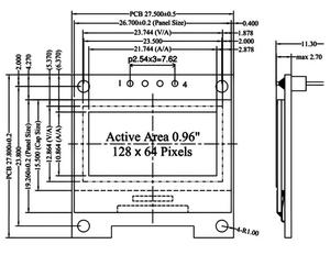 0.96 inch OLED IIC OLED hiển thị module I2C ssd1306 12864 <span class=keywords><strong>LCD</strong></span> Bảng màn hình màu xanh trắng vàng và màu xanh - Product Image 5