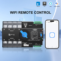 TOQ7e-125/4 110V 120V Commutateur de transfert automatique triphasé intelligent Wi-Fi ATS double alimentation 4P UPS PC EWeLink Rail DIN C178