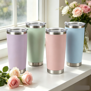 Meilleure Vente – Gobelet Isotherme en Acier Inoxydable 20oz Sans BPA, Anti-Fuite, Écologique, Revêtement Poudré, pour Café, Sport et Voyage en Voiture - Product Image 1