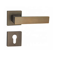 2025 ensemble de poignée de serrure de porte intérieure personnalisée avec bouton carré en laiton doré mortaise Design moderne pour hôtels en noir blanc gris