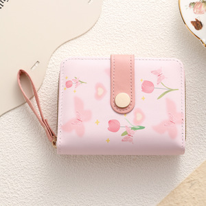 2026 New Style Girls Coin Purse <b>Card</b> <b>Holder</b> Women's Buckle Short <b>Wallet</b> Zipper Clip Multifunctional Cute <b>Wallet</b> - Product Image 6