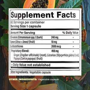 Mezcla de Glutatión <span class=keywords><strong>5000</strong></span> mg por Porción, 60 Cápsulas, Fórmula Bioactiva Mejorada, Suplemento Dietético, Cápsulas Vegetales - Product Image 4