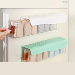 Boîte <span class=keywords><strong>de</strong></span> rangement multifonctionnelle en plastique transparent pour sous-vêtements <span class=keywords><strong>Organisateur</strong></span> <span class=keywords><strong>de</strong></span> <span class=keywords><strong>porte</strong></span> d'armoire rectangulaire mural - Product Image 5