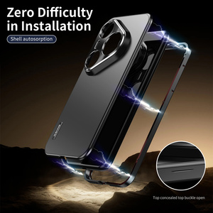 Marco de parachoques de Metal de aluminio híbrido, carcasa trasera de PC mate para <span class=keywords><strong>Huawei</strong></span> Pura 80 70 Ultra / 80 70 Pro + / Pro/70, cubierta protectora de lente - Product Image 2