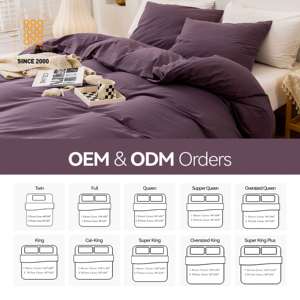 Juego de Funda Nórdica de Algodón Lavado Moderno, Tejido, Cómodo y Transpirable, 300 Hilos, Personalizable, para Todas las Estaciones - Product Image 5