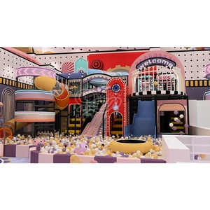 Aire de jeux intérieure rose personnalisée, équipement de jeux souples, château gonflable - Product Image 1