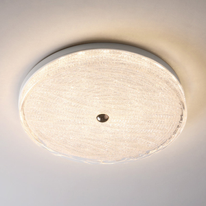 Lámpara de techo de estilo moderno, lámpara de araña de cristal de techo plana redonda de hierro LED creativa simple - Product Image 1