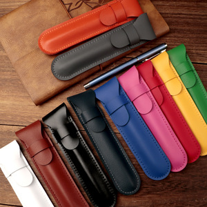 Nuevo Estuche para Lápices de PU de Color Sólido Minimalista, Estilo Ejecutivo, Diseño Portátil con Tapa Abatible, Grabado Personalizado de Logotipos/Textos, Hecho en China - Product Image 2