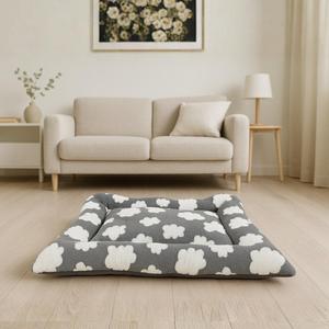 Lit pour animaux de compagnie Yommy, design nuage, bleu, gris, marron, 3 tailles, moyen, grand, extra grand, lit doux et confortable pour chien et chat - Product Image 5