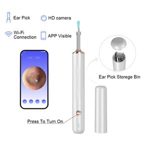 Outil d'élimination du cérumen avec <span class=keywords><strong>Endoscope</strong></span> à caméra HD 1080P Compatible avec les téléphones <span class=keywords><strong>iPhone</strong></span> et Android Otoscope visuel - Product Image 4