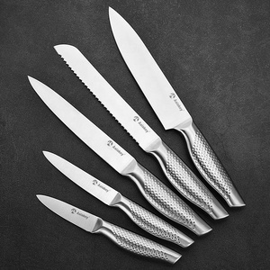 Gran oferta, juego de cuchillos de Chef de acero inoxidable con mango hueco, cuchillos de cocina, hoja de Metal 3Cr13, incluye caja de regalo - Product Image 3