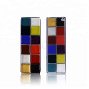 Paleta <span class=keywords><strong>de</strong></span> pintura <span class=keywords><strong>de</strong></span> alta calidad para arte corporal, 12 colores, UV, esqueleto, <span class=keywords><strong>Calavera</strong></span>, neón - Product Image 1