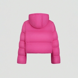 Doudoune Femme เสื้อโค้ทขนห่านแบบลำลองแขนยาวมีฮู้ดสำหรับผู้หญิงเสื้อโค้ทขนเป็ดแขนยาวสีชมพูสำหรับฤดูหนาว Y2K - Product Image 2