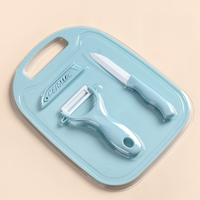 Nouveau couteau en céramique ensemble de trois pièces ensemble de couteaux à fruits ménagers créatif Melon rabot planche à découper couteau cadeau