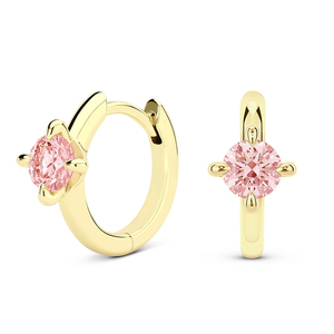 Boucles d'oreilles tendance ROXI Classic en laiton plaqué or 18 carats avec zircon géométrique pour femmes, bijoux de mode - Product Image 2