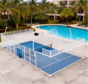 Campo da Padel Bianco con Vetro da 12mm, Struttura in Acciaio Zincato a Caldo, Prezzo Competitivo, Terreni per Paddle Tennis - Product Image 3