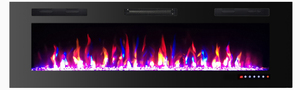 <span class=keywords><strong>Insert</strong></span> de <span class=keywords><strong>cheminée</strong></span> électrique à télécommande à flamme multicolore à led simulée avec chauffage pour le salon - Product Image 3