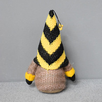 Figurine de gnome abeille printemps-été, poupée nain, ornement de gnome elfe rayé abeille, décoration de printemps