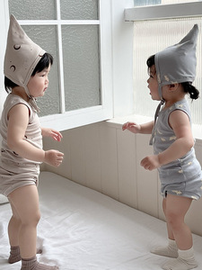 Set Estivo Unisex <span class=keywords><strong>6</strong></span> <span class=keywords><strong>Mesi</strong></span> 2 Pezzi 100% Cotone Traspirante, Completo Pigiama per <span class=keywords><strong>Bambini</strong></span> - Product Image 4