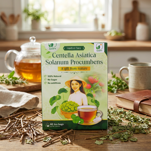 Centella Asiatica Solanum Procumbens Herbal Tea for Balanced Mind & Body - NMPT (40 Bags) - Product Image 1
