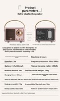 Mini-enceinte rétro en gros, vente chaude, son stéréo BT5.0, pour extérieur, camping, voyage, avec boîte cadeau