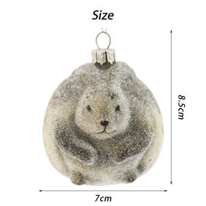 Benutzer definierte personal isierte Party Holiday Supplies Luxus Glas Garten Weihnachts schmuck für Home Decor Glas Bär Ornament - Product Image 5