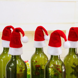 Pafu 30 pièces mini chapeaux <span class=keywords><strong>de</strong></span> Père Noël porte-couverts, décorations <span class=keywords><strong>de</strong></span> Noël en feutre rouge pour tasses, bouteilles et couverts, emballages <span class=keywords><strong>de</strong></span> couverts, décorations <span class=keywords><strong>de</strong></span> table - Product Image 2