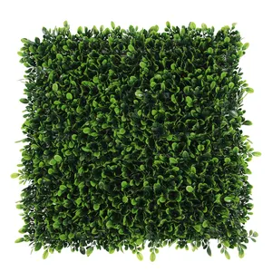 50*50cm UV nhựa chất lượng cao nhân tạo hàng rào gỗ Hoàng Dương tấm màu xanh lá cây thực vật dọc vườn tường cho trong nhà ngoài trời trang trí