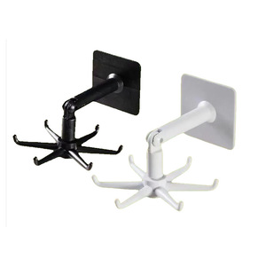 Wholesale 360-Degree Rotating Multifunctional PlasticHook Six-Claw Seamless Household Punch-Free Sticky <b>Hooks</b> <b>Kitchen</b> Bathroom - Product Image 1