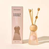 Bouteille en verre à bas prix de 50ml avec couvercle en bois pour diffuseur d'huile essentielle de roseau de décoration personnalisée ensemble désodorisant/parfum