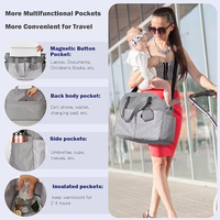 Benutzerdefiniertes Logo Multifunktionale Wasserdichte Wickeltasche Damen Einzel-Tragetasche mit Isolierten Fächern Stilvolle Reise-Babytasche OEM ODM