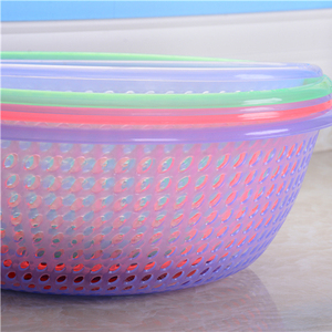 Küchengeräte Hersteller Großhandel Kunden spezifische Farben PP Kunststoff Obst Gemüse Runde Wasch ablauf korb - Product Image 5