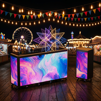 2026 Mietbarer Sechsfach Faltbarer LED DJ-Tisch auf Rollen für Musikclubs, Festivals und Bühnen – DJ-Mietlösung mit LED-Display