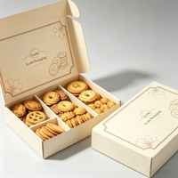 Boîte à emporter personnalisée pour sushis, fruits, chocolat, biscuits, plateau, déjeuner, chips, boîte à dessert en papier kraft avec diviseurs de plateau de service