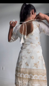 Costume Sharara indien pakistanais ethnique pour occasions spéciales, en tissu géorgette lourd de style moderne, palazzo-traditionnel fait à la main - Product Image 3