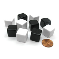Dés à jouer vierges en plastique acrylique de 16 mm à 6 faces, personnalisables, pour l'étude, coins carrés, diverses couleurs, prix unitaire pour une pièce