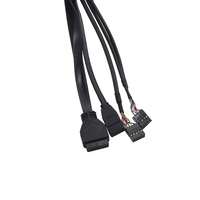 Caja de PC Cable de Panel frontal USB Dual USB 3,0 USB 2,0 Interfaz de 1 a 4 puertos Placa de circuito PCB Cable de conexión de interruptor de alimentación