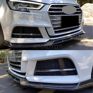 Lame de pare-chocs avant pour Audi A3 S3 2016 2017 2018 2019, Pièces et accessoires extérieurs de voiture, Kit carrosserie, Noir brillant - Product Image 6