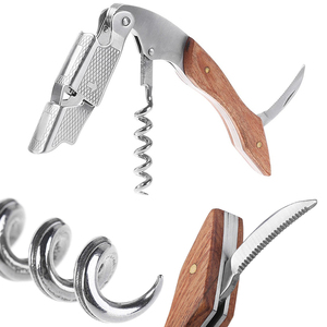 <span class=keywords><strong>Tire</strong></span>-<span class=keywords><strong>bouchon</strong></span> professionnel de sommelier avec poignée en bois de rose de qualité supérieure et double levier <span class=keywords><strong>pour</strong></span> un retrait facile du <span class=keywords><strong>bouchon</strong></span> - Product Image 1