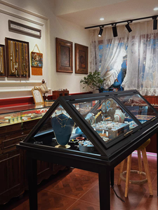 Usine en gros personnalisé Loft industriel verrouillable métal rabat verre bijoux affichage vitrine - Product Image 2